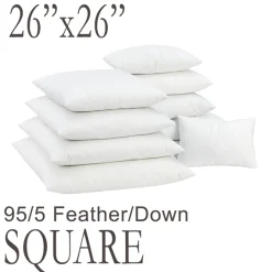 26" Square Feather Down Pillow Form
