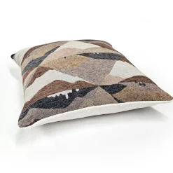 Abstract Mountains Brown Throw Pillow 21x21