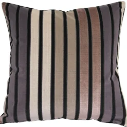 Amethyst Stripes Textured Velvet Throw Pillow 20x20