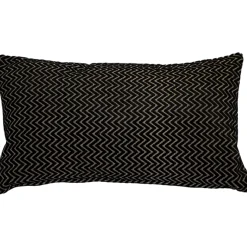Art Deco Textured VelvetStripes Throw pillow 12x20
