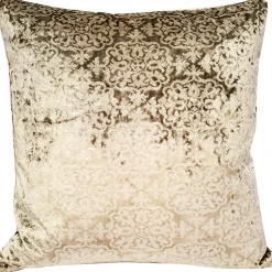 Artemis Canyon Beige Velvet Throw Pillow 20x20