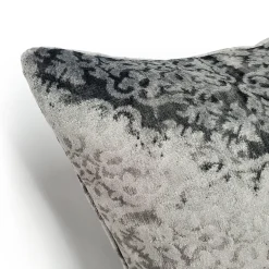 Artemis Pewter Gray Velvet Throw Pillow 12x20