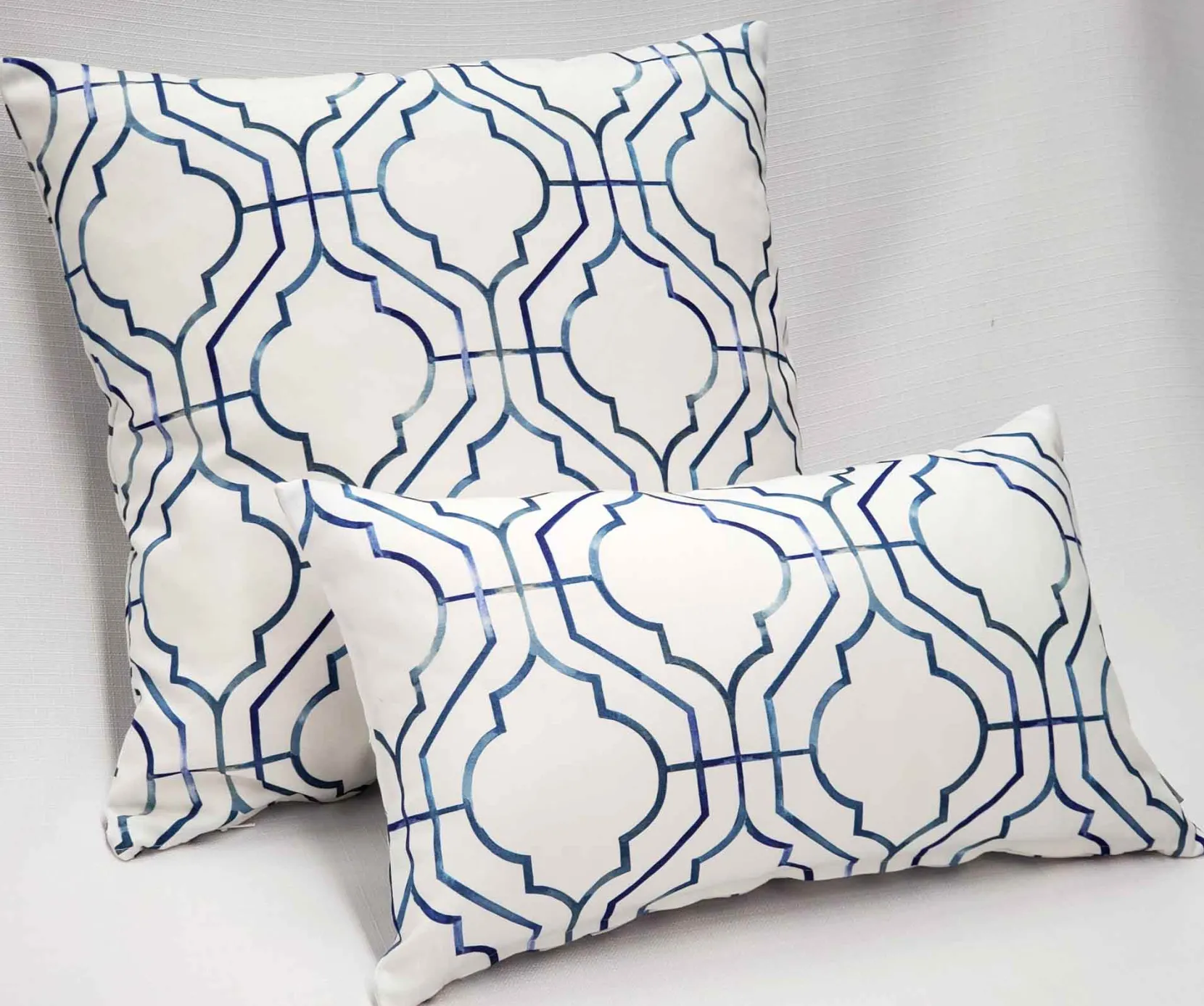 Biltmore Gate Blue Throw Pillow 12x20