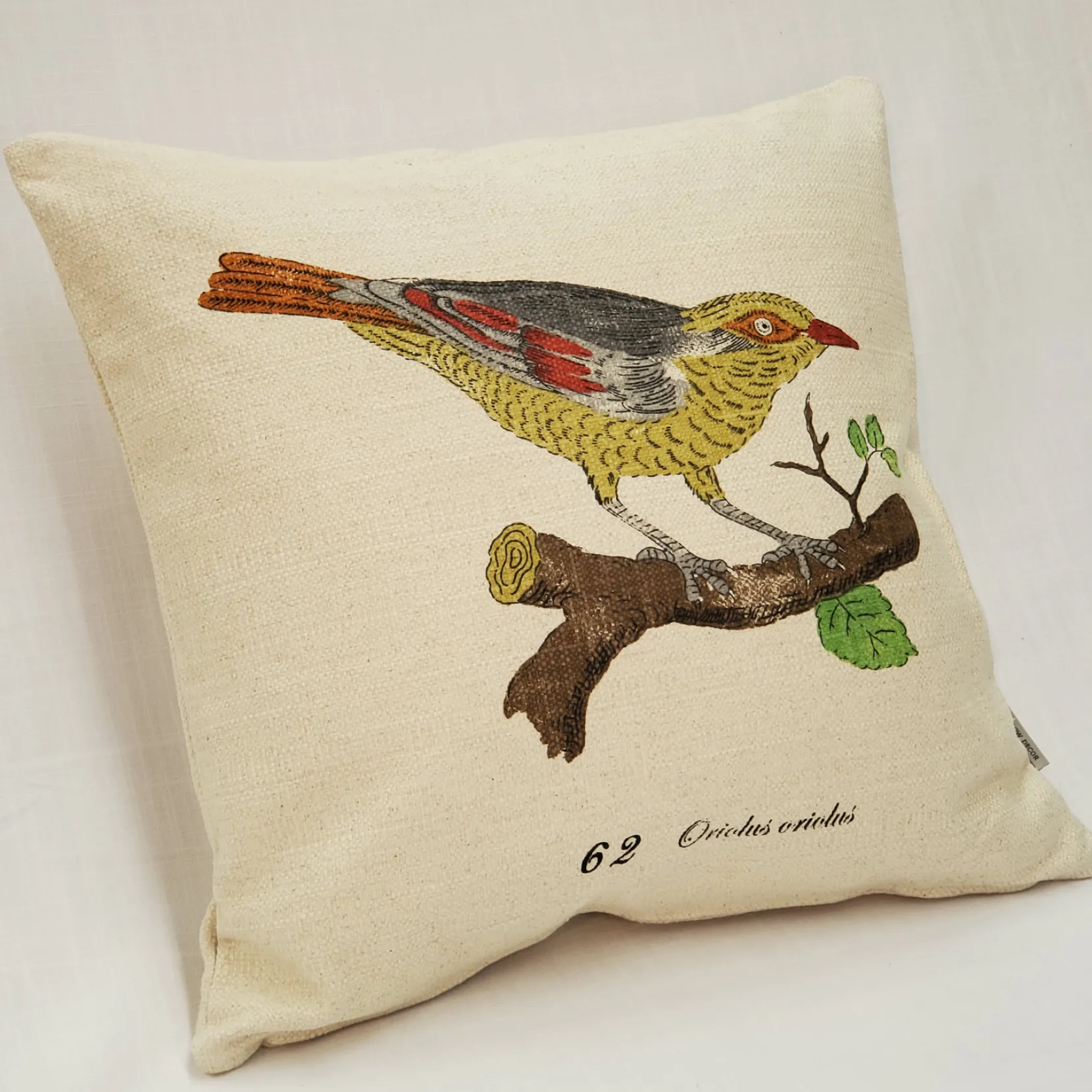 Bird on Branch 20x20 Throw Pillow