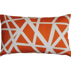 Bird's Nest Orange Throw Pillow 12x19