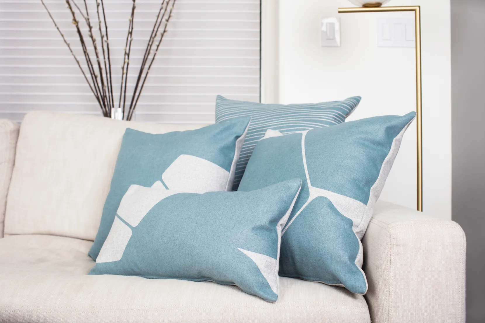 Boketto Throw Pillow 12x19 Inch Rectangular