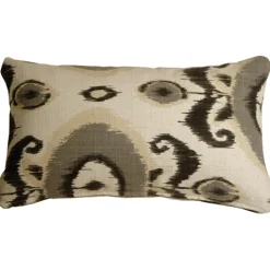 Bold Gray Ikat 12x20 Decorative Pillow