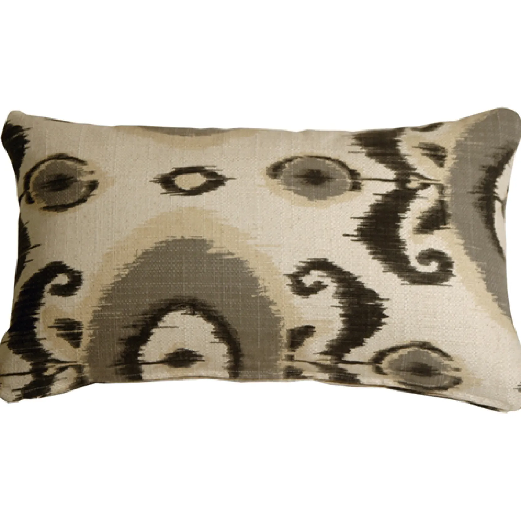 Bold Gray Ikat 12x20 Decorative Pillow