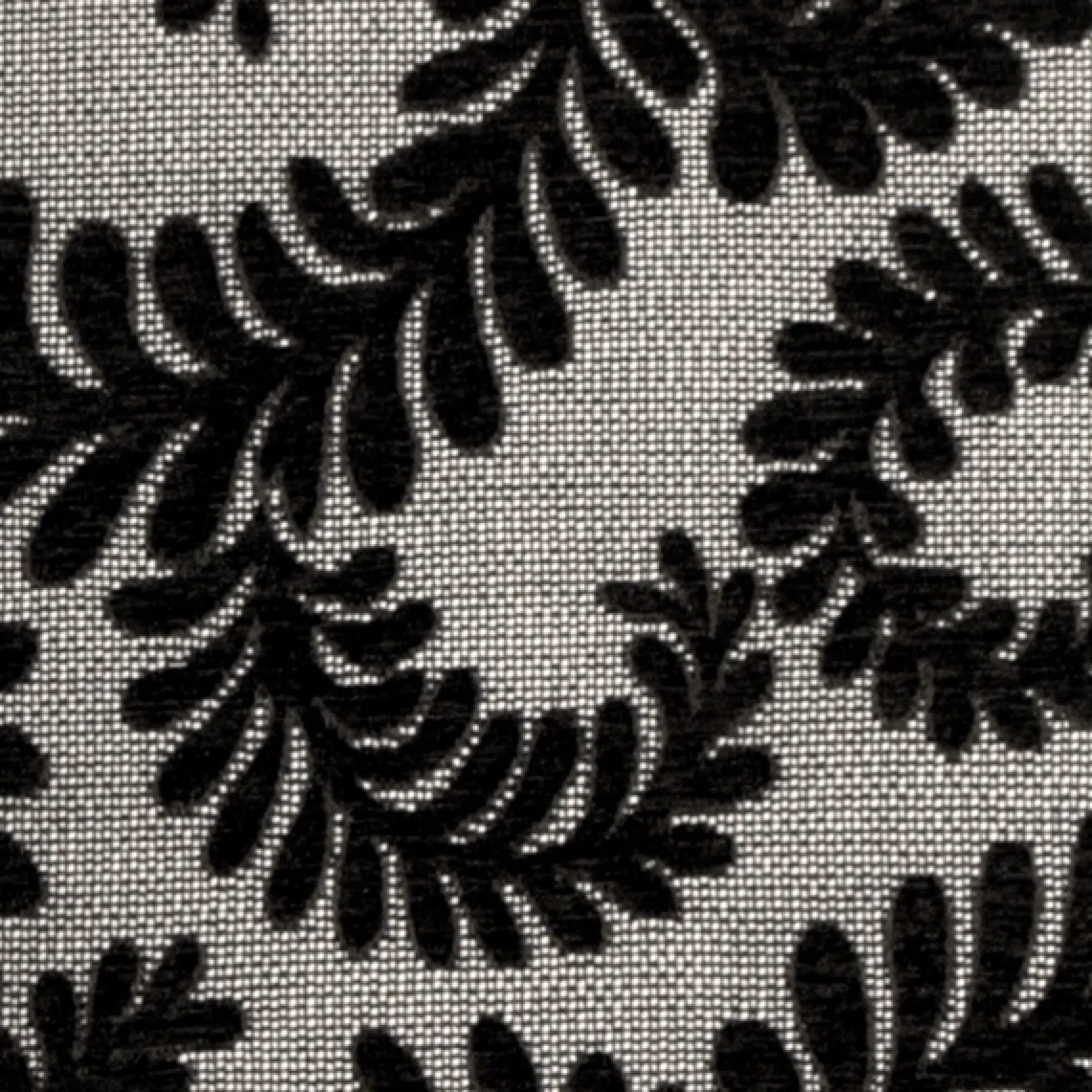 Brackendale Ferns Black Rectangular Throw Pillow