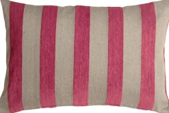 Brackendale Stripes Pink Rectangular Throw Pillow 16x24