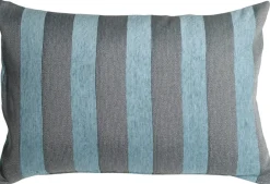 Brackendale Stripes Sea Blue Rectangular Throw Pillow 16x24