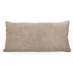 Braided Pressed Leather Suede Throw Pillow 12x22