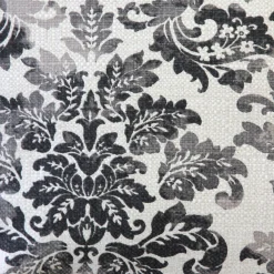 Calliope Gray Damask Pattern Throw Pillow 12x20