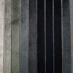 Carbon Stripes Textured Velvet Throw Pillow 20x20