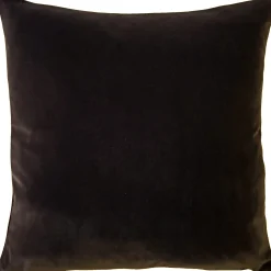 Castello Espresso Brown Velvet Throw Pillow 17x17