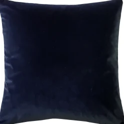 Castello Midnight Blue Velvet Throw Pillow 17x17