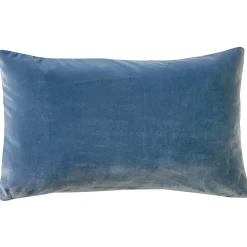 Castello Provincial Blue Velvet Throw Pillow 12x20