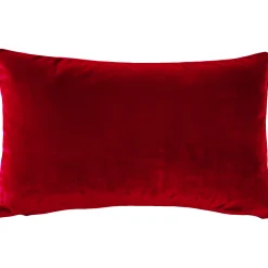 Castello Red Velvet Throw Pillow 12x20
