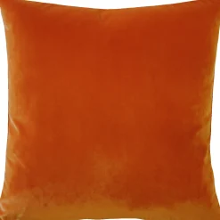 Castello Sedona Orange Velvet Throw Pillow 17x17