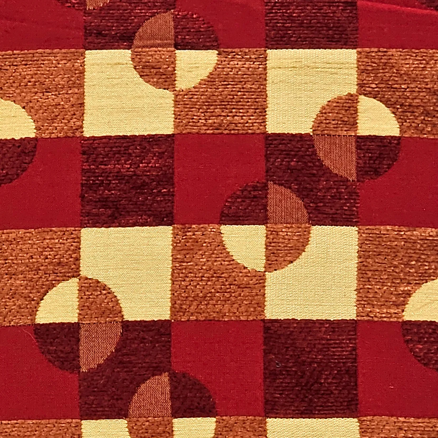 Checkers Red and Yellow Throw Pillow 17x17