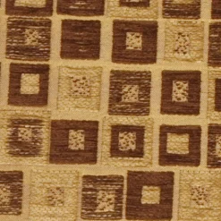 Chocolate and Tan Chenille Blocks Throw Pillow