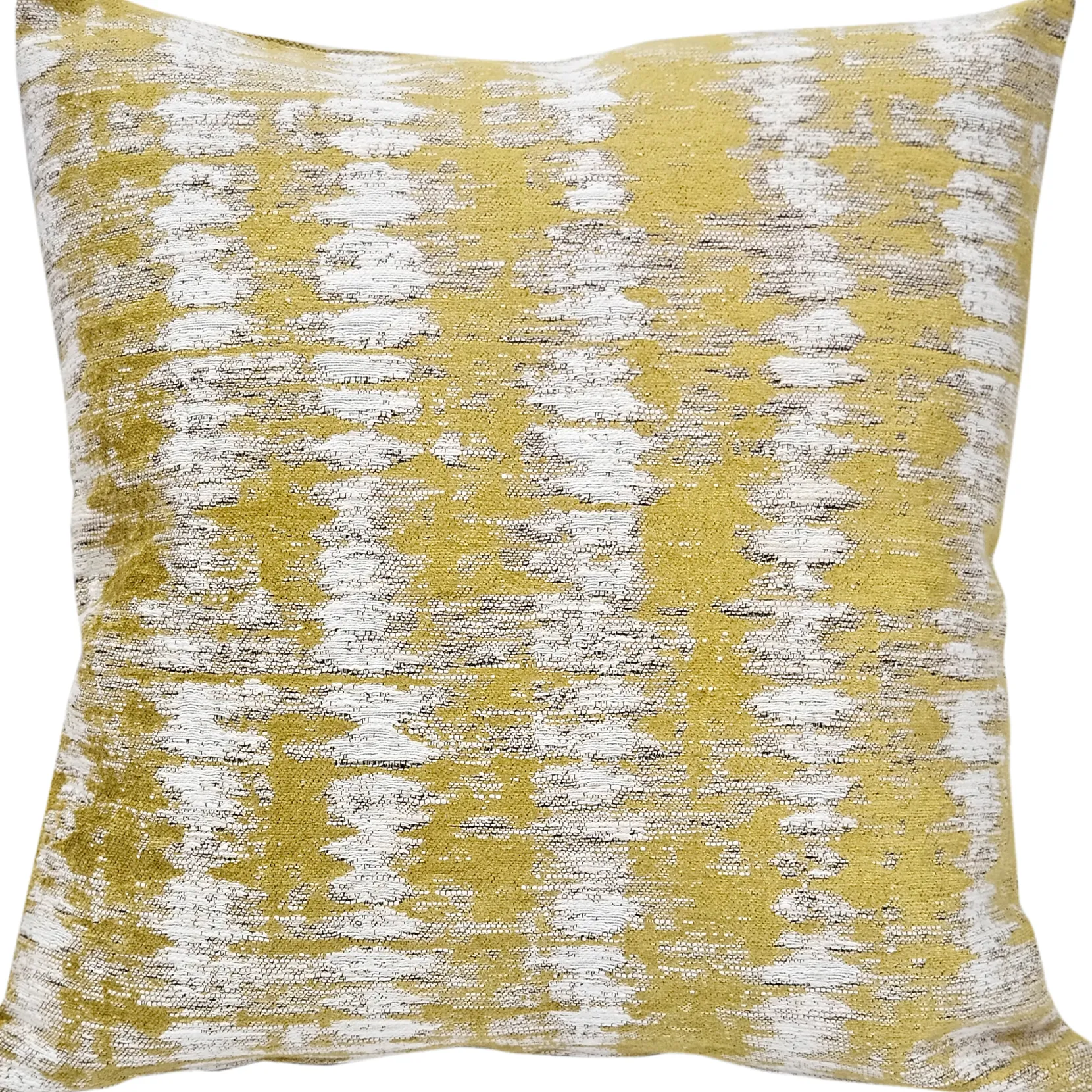 Citrine Rhythm Geometric Throw Pillow 20x20
