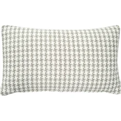 Coco Jicama Houndstooth Outdoor Throw Pillow 12x19
