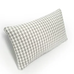 Coco Jicama Houndstooth Outdoor Throw Pillow 12x19