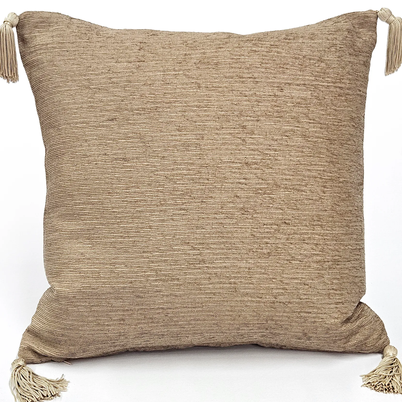 Coffee Cubes Tassel Throw Pillow 17x17