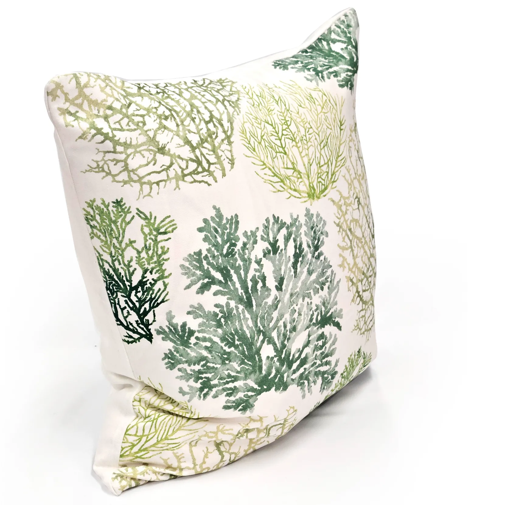 Coral Coast Green Throw Pillow 25x25