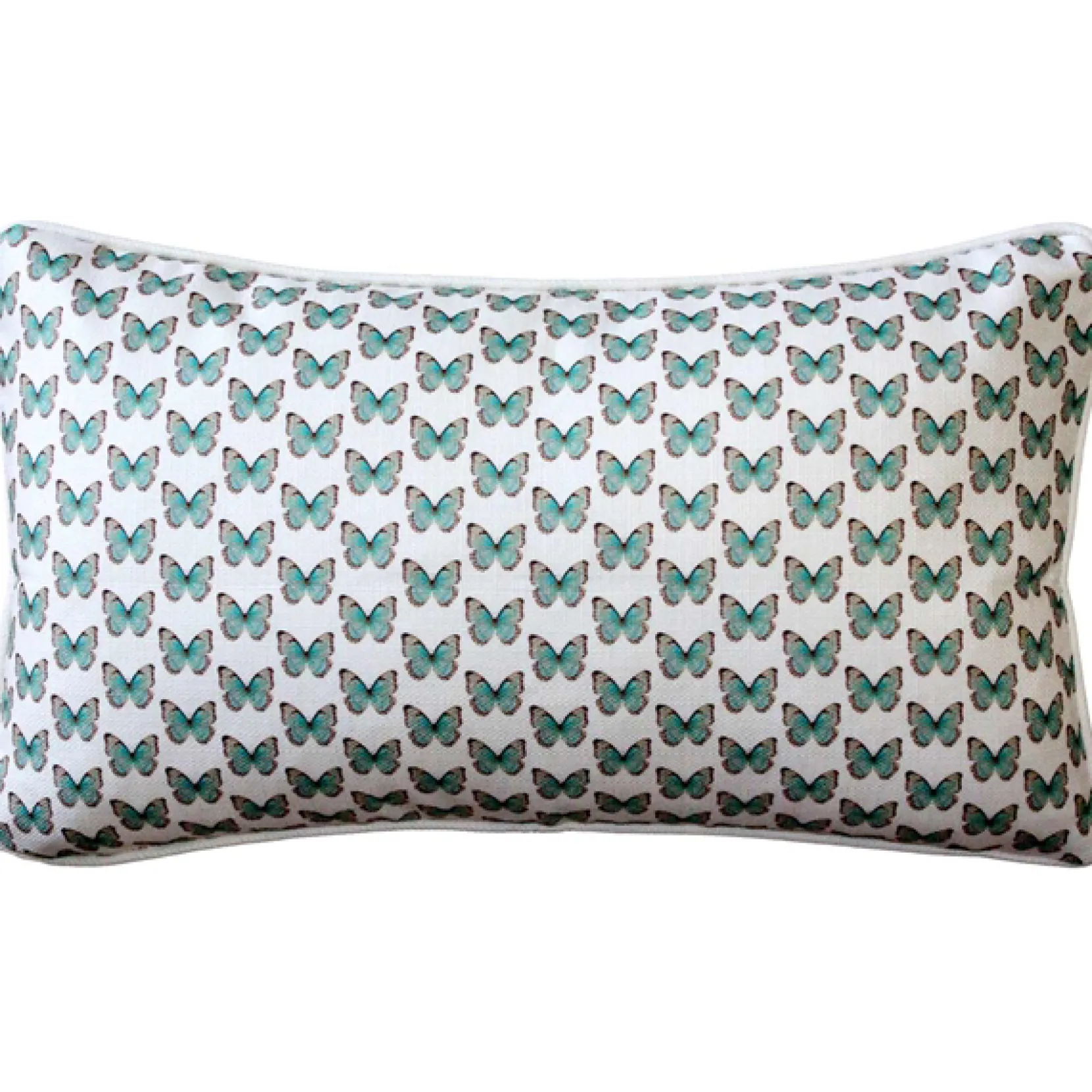 Costa Rica Robin's Egg Butterfly Tiny Scale Print Throw Pillow12x20