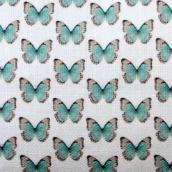 Costa Rica Robin's Egg Butterfly Tiny Scale Print Throw Pillow12x20