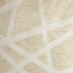 Criss Cross Stripes Cream Throw Pillow