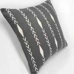 Diamond Ray Charcoal Gray Throw Pillow 20x20