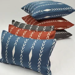 Diamond Ray Cinnamon Throw Pillow 12x20