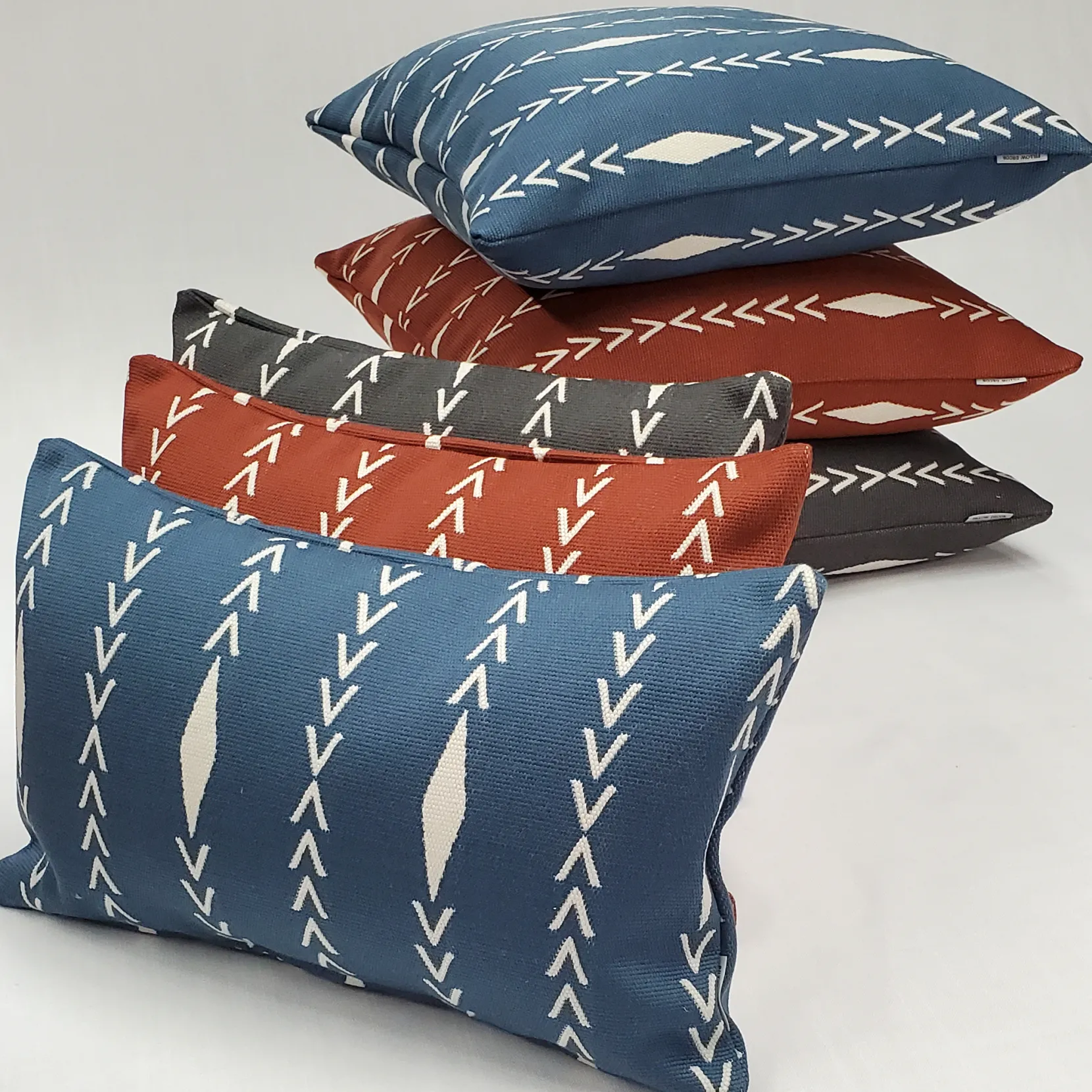 Diamond Ray Cinnamon Throw Pillow 12x20