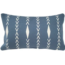 Diamond Ray Mineral Blue Throw Pillow 12x20