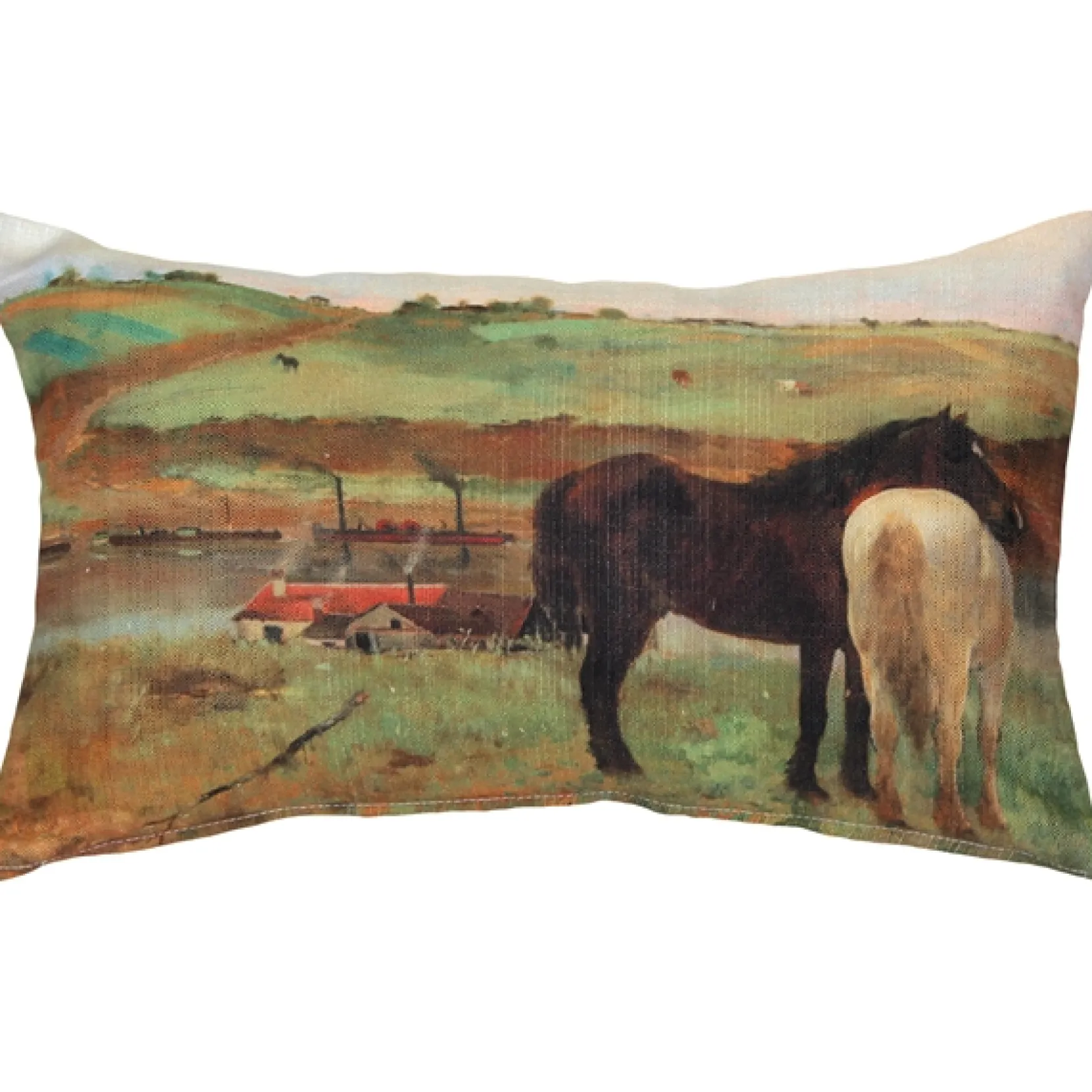 Edgar Degas Horses in a Meadow Throw Pillow