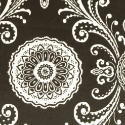 Filigree Black 17x17 Throw Pillow