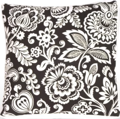 Flower Power with Box Edge Accent Pillow