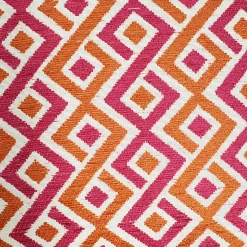 Follow Me Fiesta Pink and Orange Throw Pillow 19x19