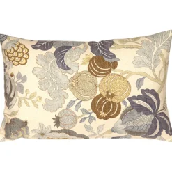 Harvest Floral Blue 16x24 Throw Pillow