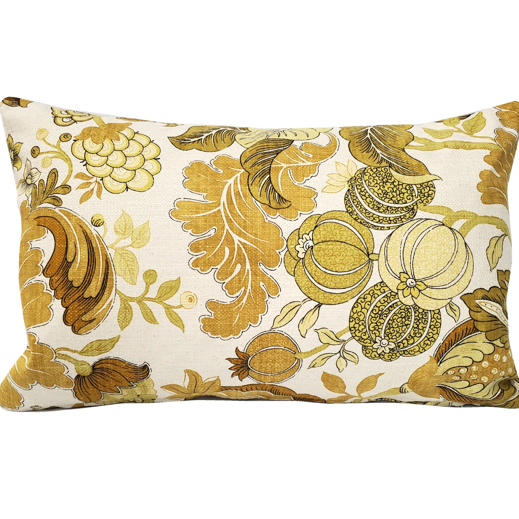 Harvest Floral Yellow 16x24 Throw Pillow