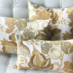 Harvest Floral Yellow 16x24 Throw Pillow