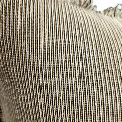 Heather Downs Soft Gold Ribbed Throw Pillow 17x17