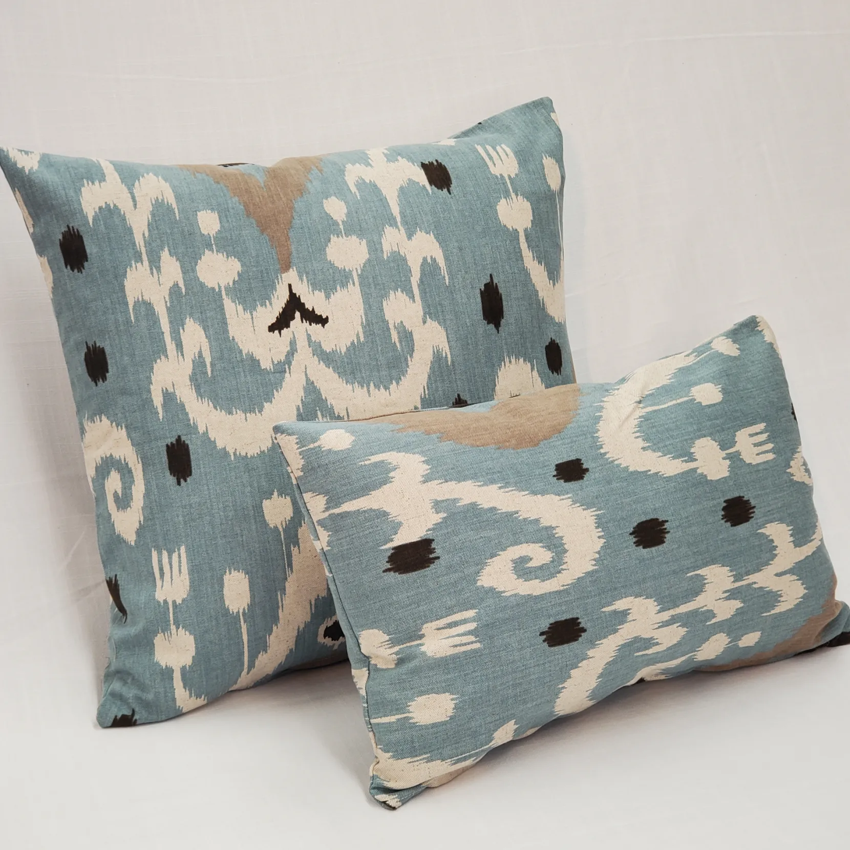 Indah Ikat Blue 20x20 Throw Pillow