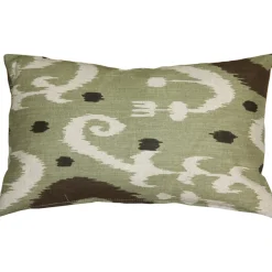 Indah Ikat Green 12x20 Throw Pillow