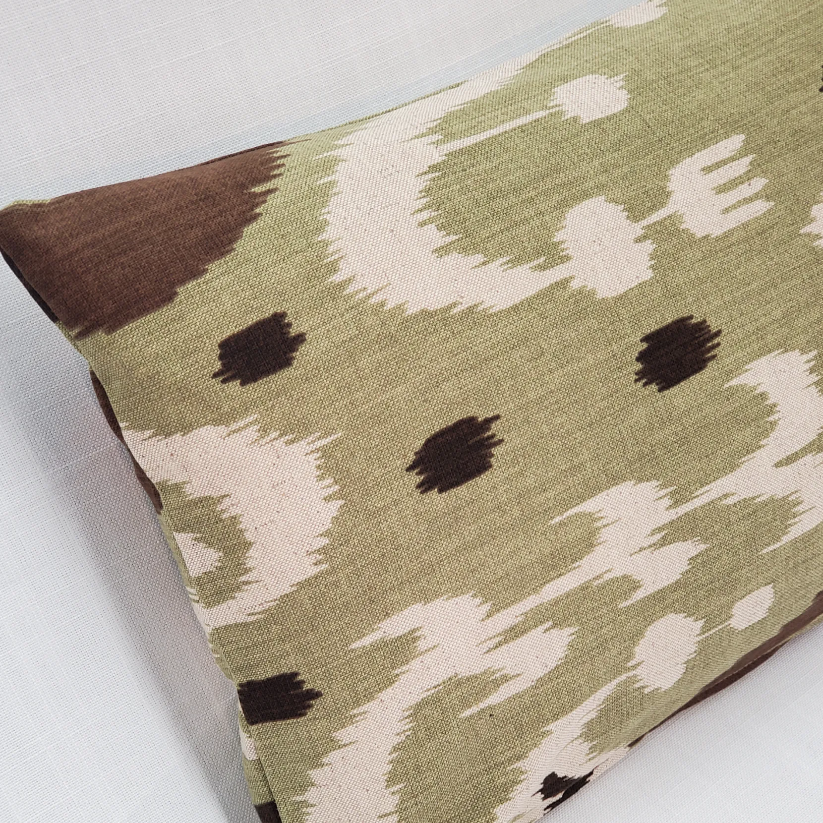 Indah Ikat Green 12x20 Throw Pillow