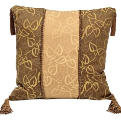 Indravati Gold Leaf Throw Pillow 17x17