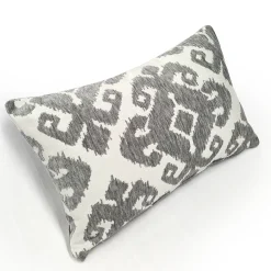 Insignia Gray Outdoor Throw Pillow 12x19